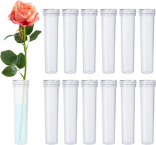 20 Pcs 2.8 Inch Floral Water Tubes Clear Flower Vials for Flower Arrangement