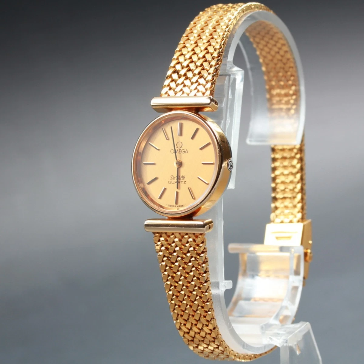 OMEGA DE VILLE SYMBO﻿L Quartz Wrist Watch 23mm SS Yellow Gold 4260.13.00 81LC450 OMEGA De Ville - 23 mm, Yellow Gold for sale | eBay main image 2