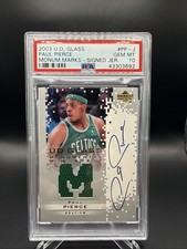 2003 U.D Glass Paul Pierce Monum Marks Signed Jer PSA 10 POP 2