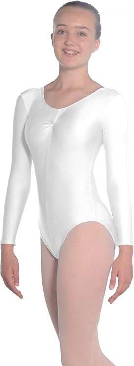 Roch Valley: maillot de licra de manga larga, talla 110-116, blanco