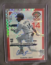 2025 Panini Prospect Edition Chandler Simpson FOTL RED PRIZM AUTO /99 RAYS