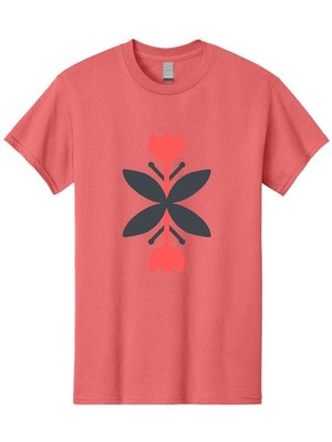 Pink-Tulip Mens Graphic Tee, 100% Cotton, Casual Summer Wear