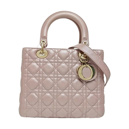 DIOR Lady Dior Handbags Suede Pink Free Shipping | Duties Paid