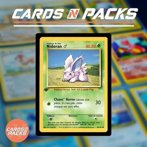 Carte Pokemon Nidoran 55/102 Set de Base Edition 1 NM-Mint