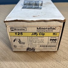 Minerallac Jiffy Clip 125 One Hole Strap for 1/2  tubing or 1/4   Rigid Conduit