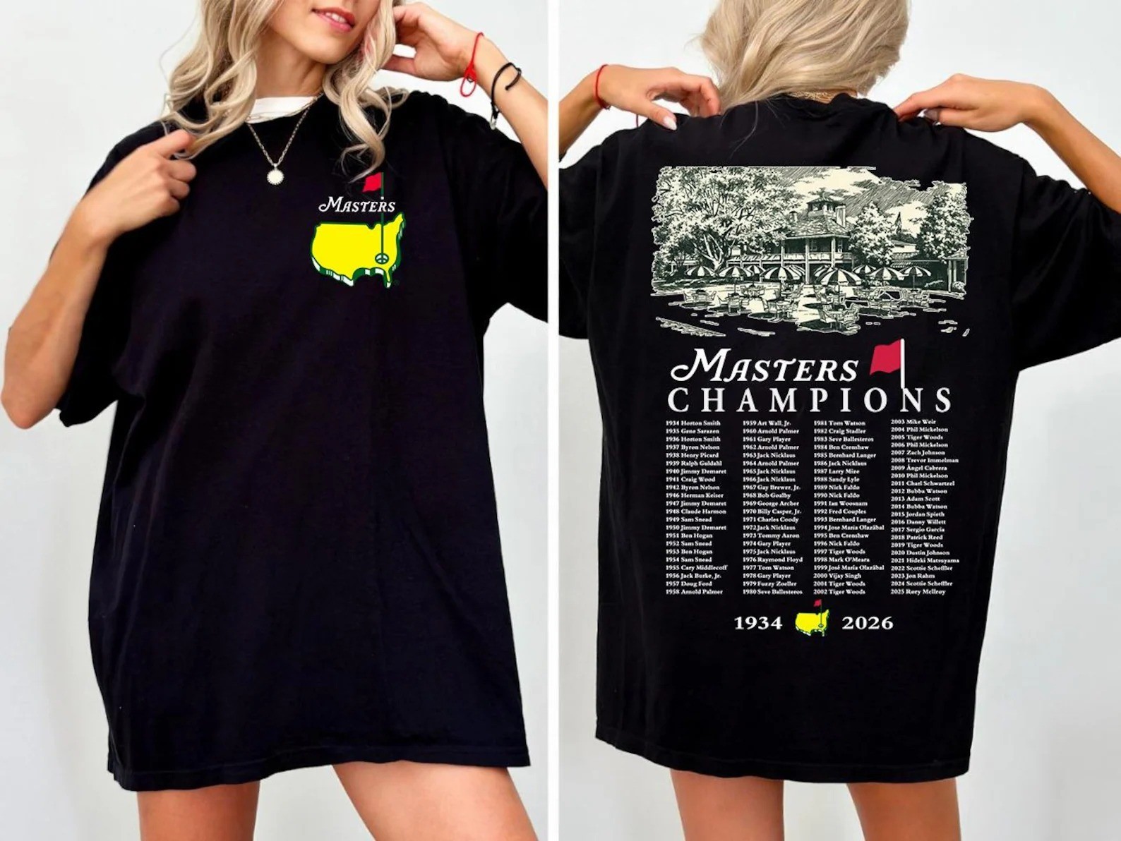 Vintage Masters Champions 1934 2026 Augusta National Golf Club T-Shirt