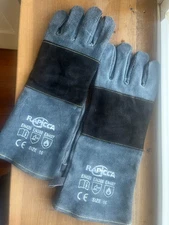 Rapicca Blue Black Heavy Duty Animal Handling Welding Gloves Size 16 NEVER USED