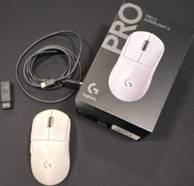 Logitech G PRO X Superlight 2 Wireless/Wired Optical Gaming Mouse - WHITE