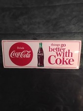 Original 1963 Coca-Cola Things Go Better With Coke Tom Jones Adv. Tin Sign