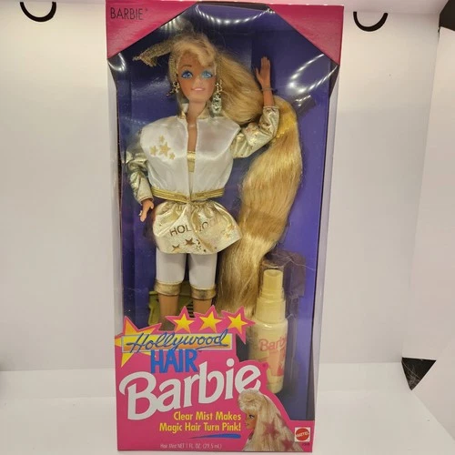 Vintage 1992 Hollywood Hair Barbie Doll NRFB Mattel w/ Hair Mist & Accessories