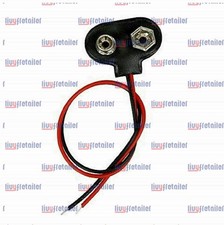 New Pack of 2x 9V Battery Connector Snap Clip Wire Connector Lead Holder T Type