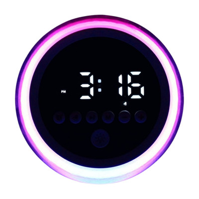 P12 Digital Alarm Clock Portable Bluetooth Speaker Dimmable LED Light FM Radio