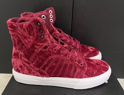 Supra Sneakers Kids Skytop Dark Ruby/white Size13 