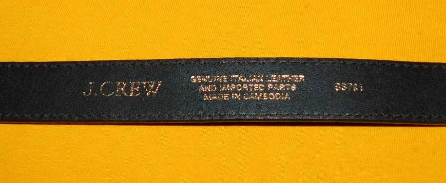 WOMEN'S J. CREW BROWN GENUINE ITALIAN LEATHER NWOT BELT SIZE S - 32/80cm.. - Image 4 of 4