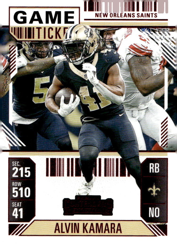 2024 Panini Contenders #71 Alvin Kamara Game Ticket Red