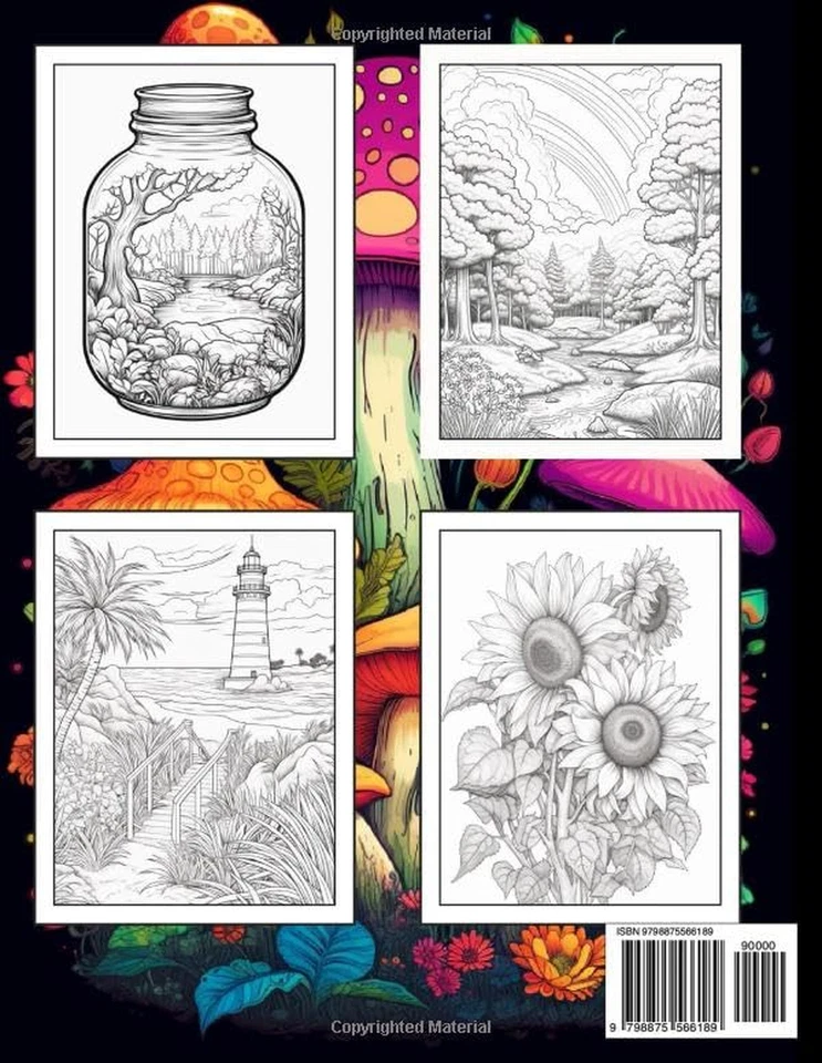 Stress Relief Coloring Book for Adults: Large Print Adult Colouring Book with Re Foto 2 de 4