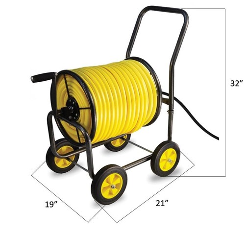 Garden Hose Reel Cart, Heavy Duty Hose Reel with Wheels, Outdoor Water Hose C... - Picture 9 of 9