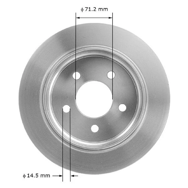 For Ford Explorer 95-01 Bendix Global Premium Plain Solid Rear Brake Rotor Foto 2 de 4