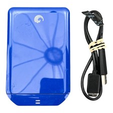 Seagate FreeAgent GoFlex Portable External Hard Drive 500GB Blue USB 2.5" Cable