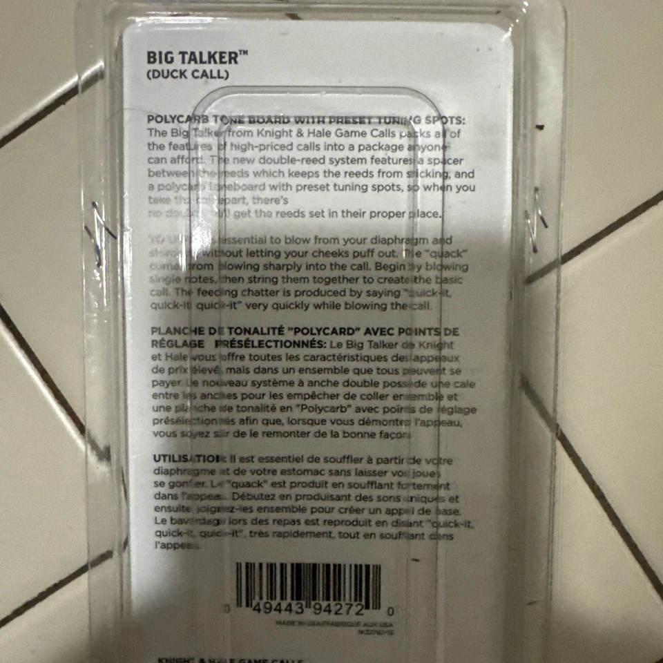 Knight & Hale Calls BIG TALKER Duck Call Green KH321-01 Brand New - Image 2 of 2