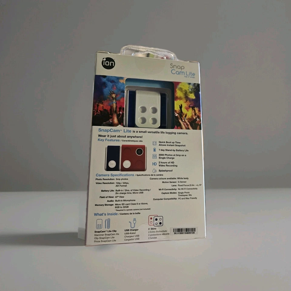 iON Sports Action Body Wearable Camera 1046 Lite Snap Cam New Sealed - Image 2 of 4