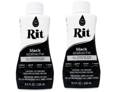 Rit All-Purpose Liquid Dye, 8 Ounce, Black - 2 Pack