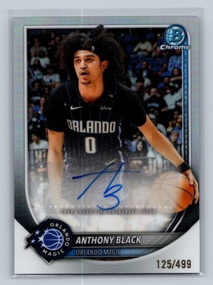 2025-26 Bowman #BCA-AR Anthony Black Chrome Autographs Refractor #/499
