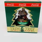 1990 COCA COLA TRIM A TREE COLLECTION Santa Oval Tin Ornament Vintage Coke NEW