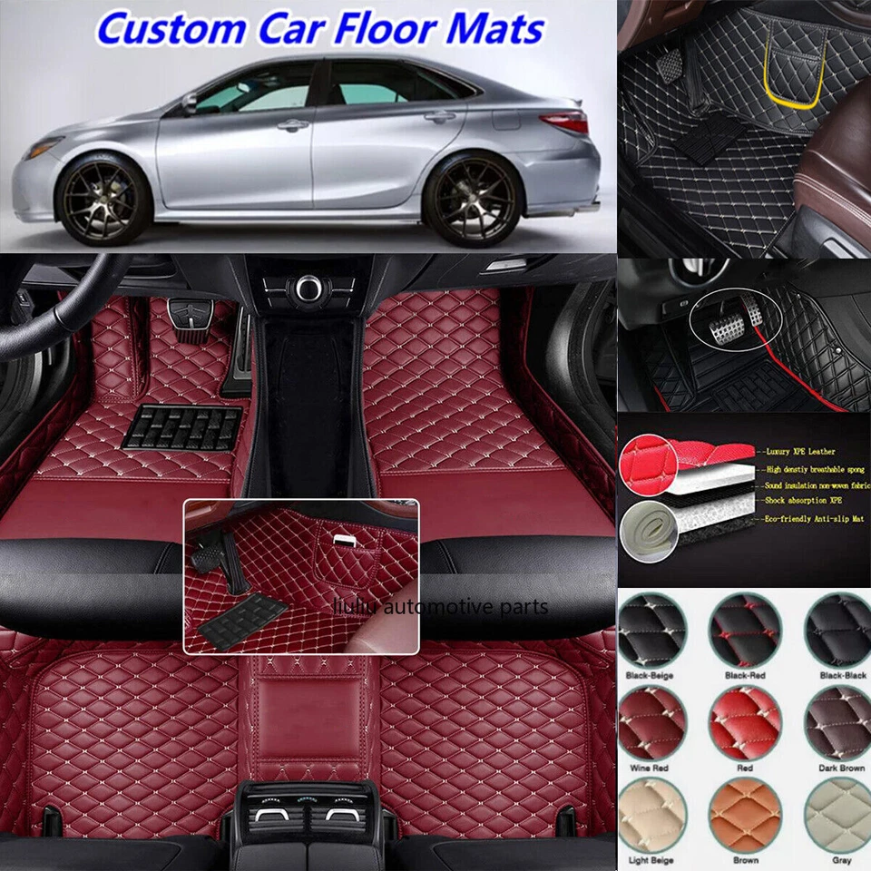 Leather For Volkswagen Car Floor Mats Custom Luxury Carpets Waterproof Non-slip - Image 4 of 4