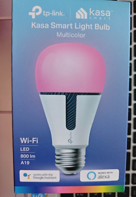 TP-Link - Kasa WIFI Smart A19 LED Light Bulb Multicolor - White KL130