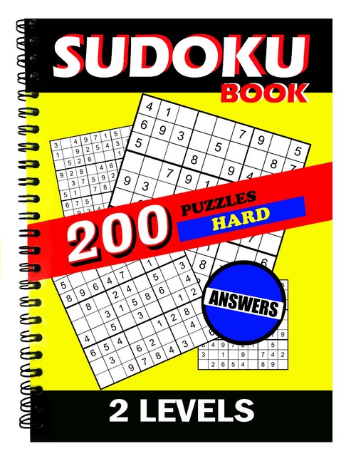 Sudoku Book HARD 200 Puzzles 2 Levels ANSWERS Spiral Binding EBay