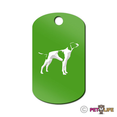 English Pointer Engraved Keychain GI Tag dog  Many Colors