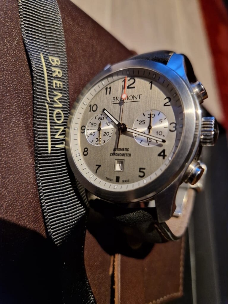 Bremont Watch : ALT1-C silver. 2 Leather straps included. All papers & certs