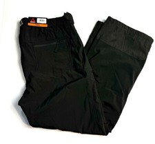 Gerry Men's Fleece Lined Snow Pants 4 Way Stretch Fabric Gaiter Cuff Black XXL