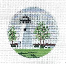 "Concord Point" Lighthouse in Maryland HP Needlepoint Canvas by Purple Palm