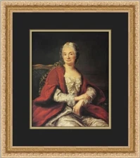 Marie A Loir Portrait of Madame Geoffrin Custom Framed Print