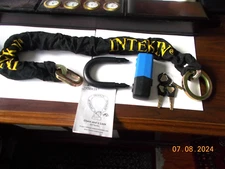 NIOB Intekin Motorcycle Chain and U-Lock, 637 Series, with 3 Keys