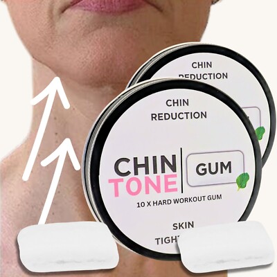 ChinTone™ double chin jawline exercise chewing gum [3 Month