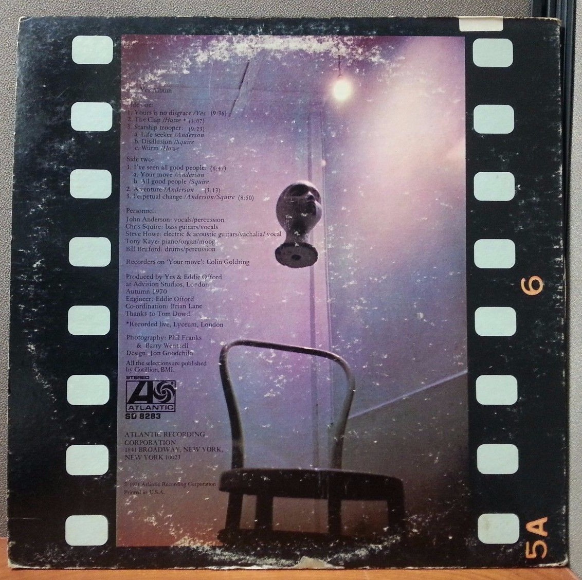 Yes - The Yes Album LP Vinyl Album Record 1971 Atlantic SD8283 All Good ...