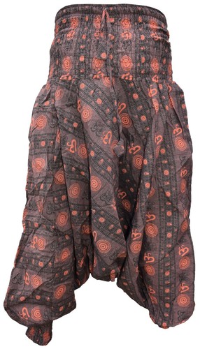 Damen Baumwolle Drop Schritt Harem Aladdin Genie breites Bein Tanz Yoga Hose - Bild 17 von 23