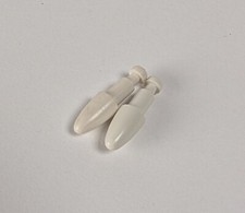 Vintage 1984 Bandai Popy Combattra Godaikin White Missile Weapon Pair 2x Part