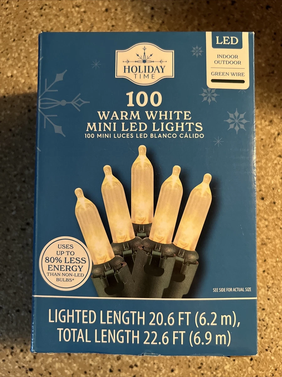 Holiday time warm white sale led mini lights