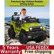Kids Ride On Truck 12V Electric Vehicles Spring Suspension Remote Control LED