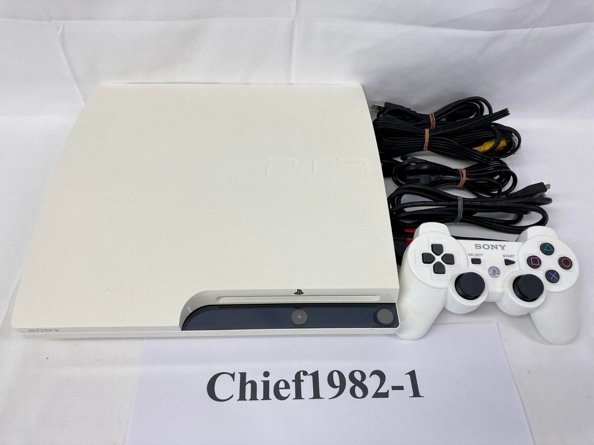 Sony PlayStation 3 PS3 160GB CECH-2500A White Game Console Full