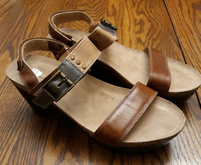 Naot Cork Wedge Brown Sandals Size 41 U.S.A 9.5 | eBay