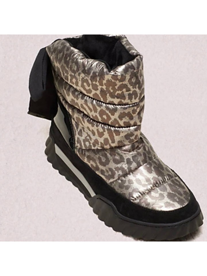 KATE SPADE NEW YORK Womens Gold Cusioned Frosty Toe Platform Snow Boots