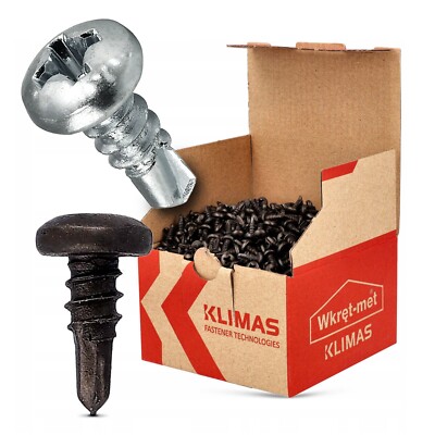 Selbstbohrende 9,5 mm_METALL Profilschrauben Grobgewinde schwarz, silber__x500-1000