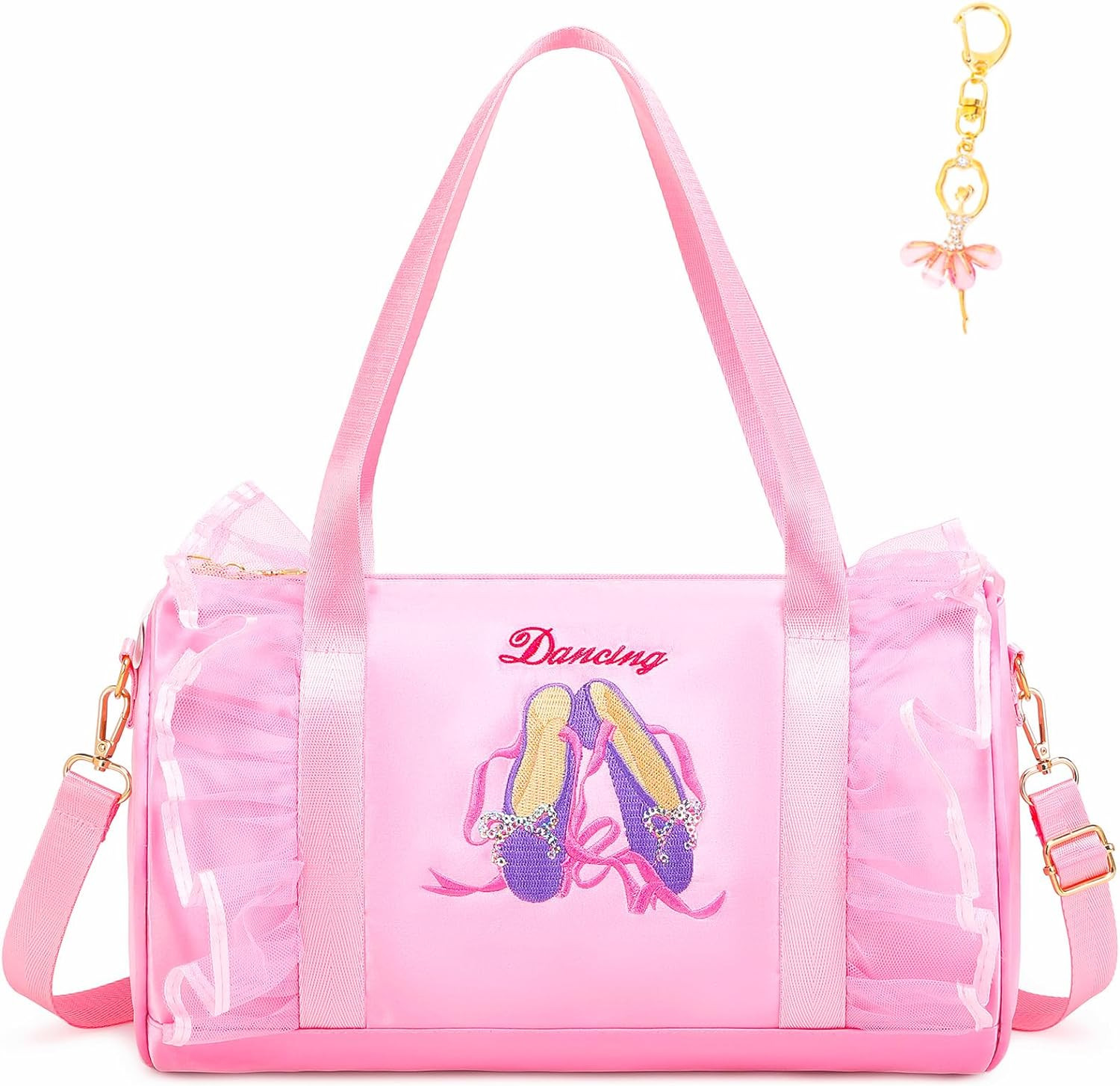 Linda Mochila de Baile Ballet Vestido Tutú Bolso de Baile con Llavero Niñas