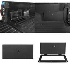 High Bed Black Steel Storage Box Lid Cover w/Keys for 2016-2022 Toyota Tacoma