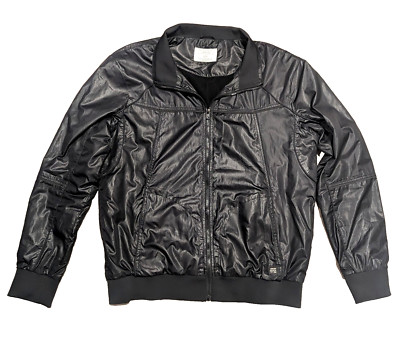 Lescon Jacket Men's  Size L  Black Windbreaker Lightweight Casual Regular Fit